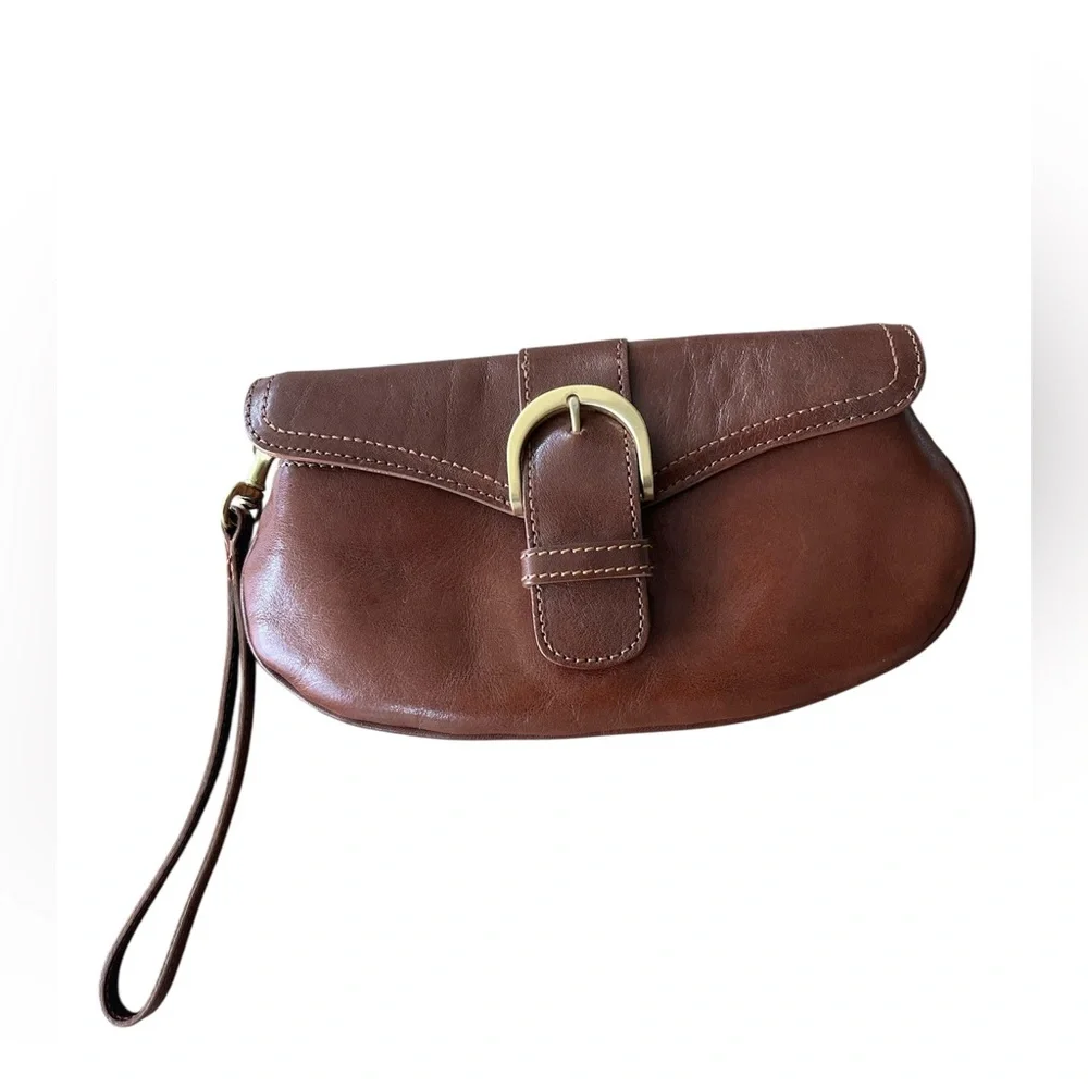 BRAHMIN Brown Wristlet New